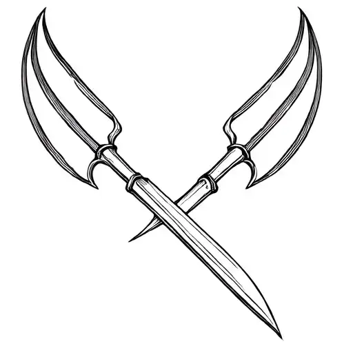 wolverine claws and a female pirate hat tattoo design idea