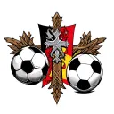 make a simple tattoo design that includes symbols of germany, canada, soccer, the cross, scottish  tattoo design idea