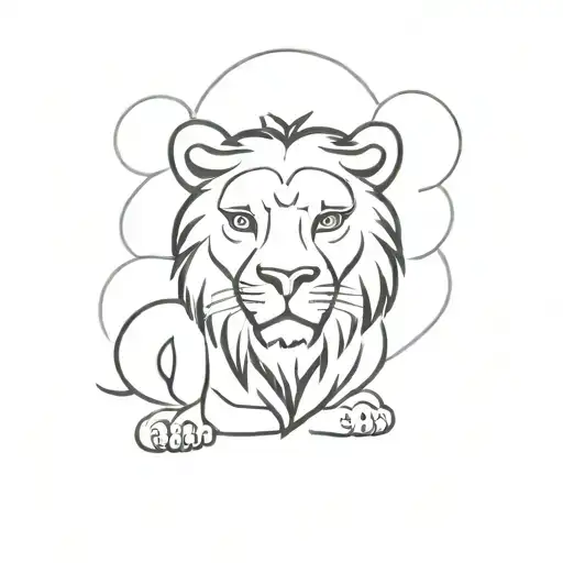 A red lion with a Bible verse Proverbs 24:16 and the name Thurston  tattoo design idea