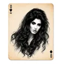 amy winehouse in a playcard tattoo design idea