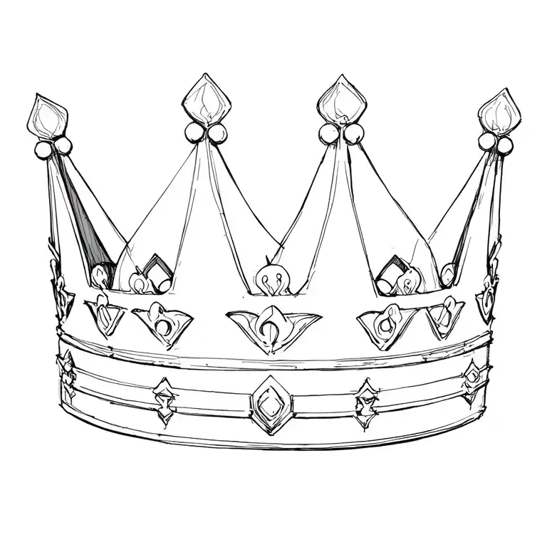 King of the end put the crown on the bottom tattoo design idea