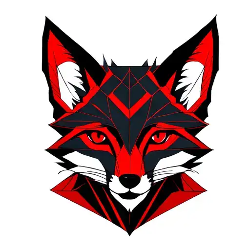 fox red tattoo design idea