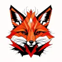 fox red tattoo design idea