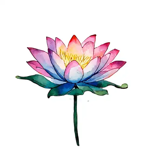 Superman with water lily tattoo design idea