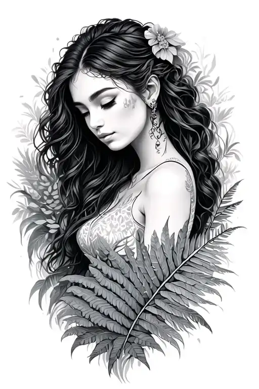 Maya and Fern tattoo design idea
