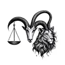 Libra, capricorn and leo tattoo design idea