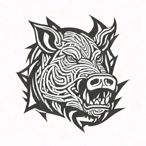 Boar chest tattoo tattoo design idea