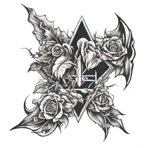fallen trapped broken tattoo design idea