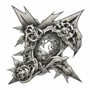 fallen trapped broken tattoo design idea