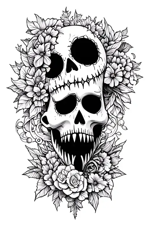 I want to make an arm with ornamental dark and a horror theme, I want to find a voodoo doll there tattoo design idea