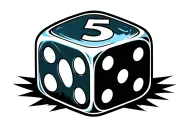 2 dice rolling number 5 tattoo design idea