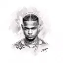 Chris Brown tattoo design idea
