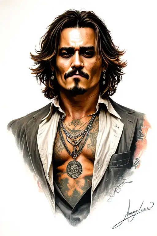 Johnny Depp tattoo design idea