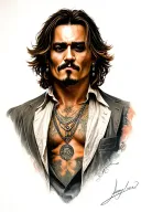 Johnny Depp tattoo design idea