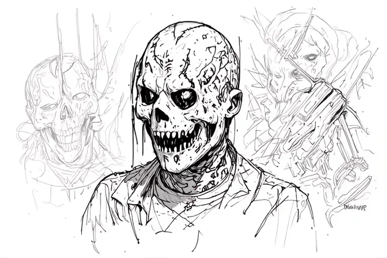 dead by daylight video game tattoo design idea