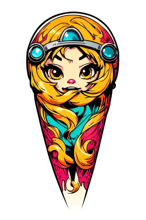 all 90s cartoon characters tattoo design idea