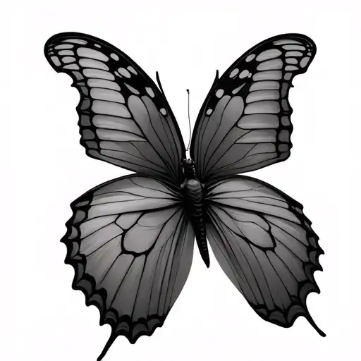 3d butterfly tattoo design idea
