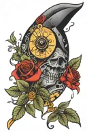 Patchwork tattoo about depression power money in heartbreak tattoo design idea