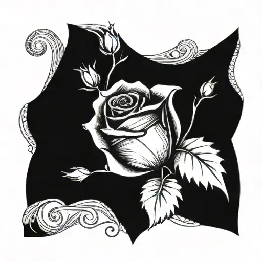irish rose tattoo design idea