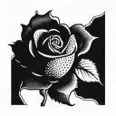 irish rose tattoo design idea