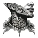 throat surrounded tattoo design idea