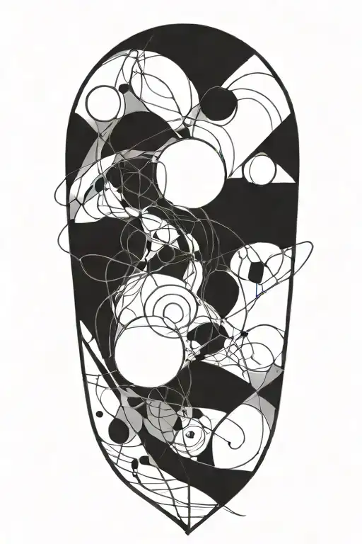 An abstract design symbolizing the interconnectedness of love, sex, and creativity tattoo design idea