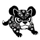 transitional japanese fu dog tattoo design idea
