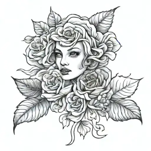 Brenda and Rose wrapped tattoo design idea