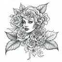 Brenda and Rose wrapped tattoo design idea