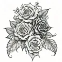 Brenda and Rose wrapped tattoo design idea