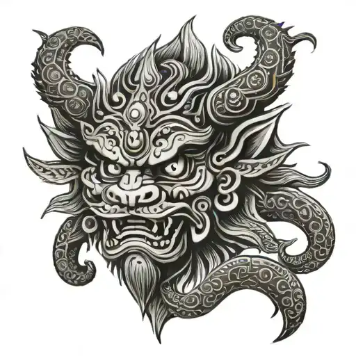 rahu tattoo design idea