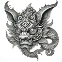 rahu tattoo design idea