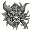 rahu tattoo design idea