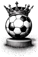 Soccer ball with a crown and 17 tattoo design idea