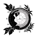 Latitude And Longitude tattoo design idea