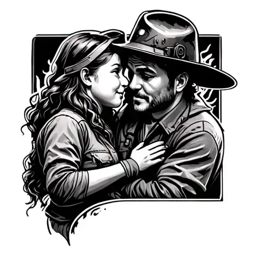 coalminer and Granddaughter tattoo design idea