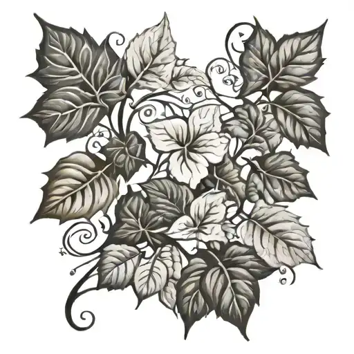 ivy vines tattoo design idea