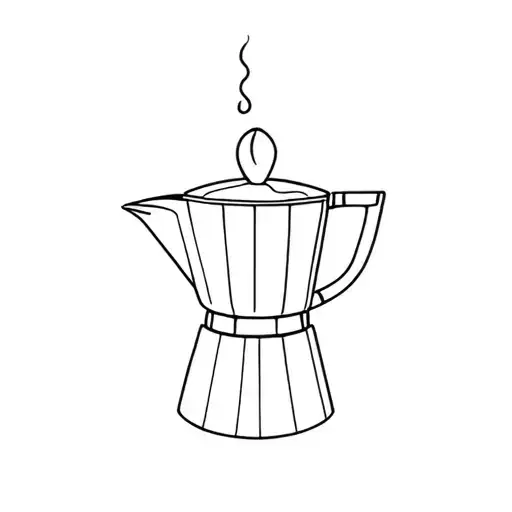 Unique Moka Pot tattoo design idea