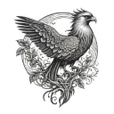 Phoenix Bird Inside A Tree Of Life tattoo design idea