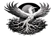 Phoenix and tree of life tattoo tattoo design idea