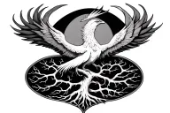 Phoenix and tree of life tattoo tattoo design idea