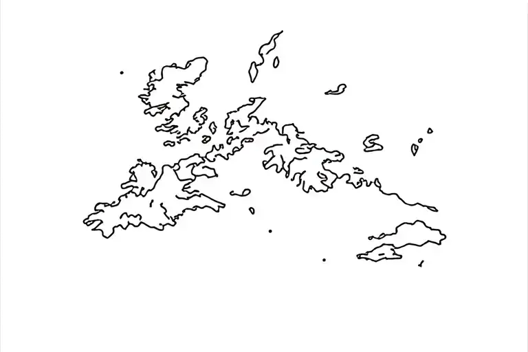 neverland map tattoo design idea