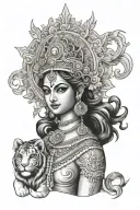 Goddess Durga tattoo design idea