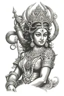 Goddess Durga tattoo design idea