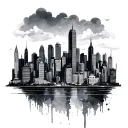 Skyline tattoo design idea