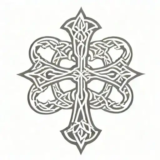 Celtic cross tattoo design idea