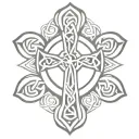 Celtic cross tattoo design idea