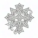 Celtic cross tattoo design idea