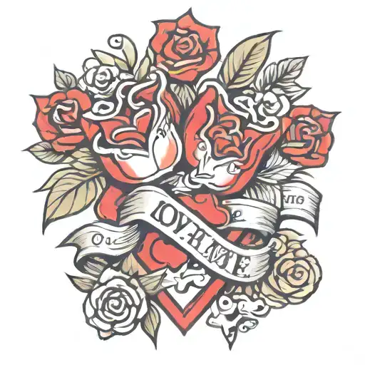 love and hate me tattoo design idea