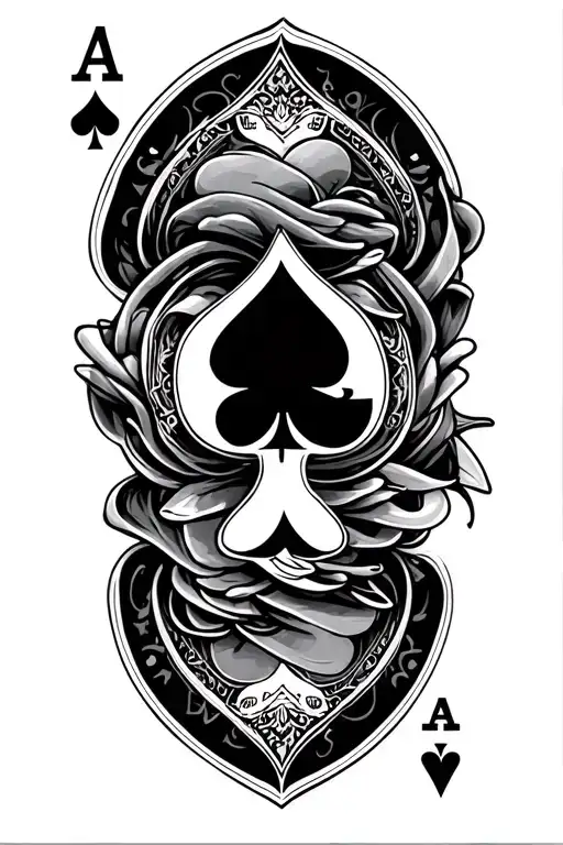 deck of cards being shuffled tattoo design idea